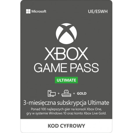 Microsoft Abonament Game Pass Ultimate 3 Miesiące