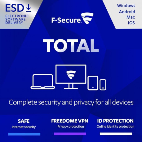 F-Secure Total Security & VPN 3 PC 2 Lata